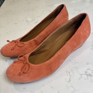 PAUL GREEN Womens Coral Suede‎ Wedge Sandals Sz US-10.5 Insole Measurement EUC